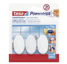 Tesa, Powerstrips Ovalus, Kabliukai, 4 Vienetai (vokietijos Produktai).