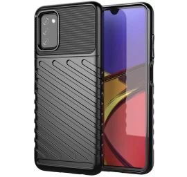 Thunder Case Lankstus šarvuotas Dangtelis Samsung Galaxy A03s Juodas