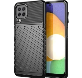 Thunder Case Lankstus šarvuotas Dangtelis Samsung Galaxy A22 4g Juodas