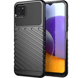 Thunder Case Lankstus šarvuotas Dangtelis Samsung Galaxy A22 5g Juodas