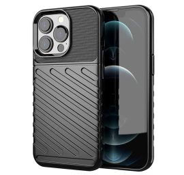 thunder Case Lankstus šarvuotas Dėklas iphone 13 Pro, Juodas
