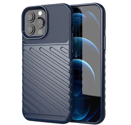 thunder Case Lankstus šarvuotas Dėklas iphone 13 Pro Max Mėlynas