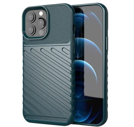 thunder Case Lankstus šarvuotas Dėklas iphone 13 Pro Max žalias