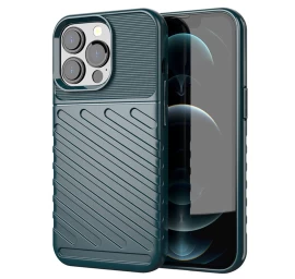 thunder Case Lankstus šarvuotas Dėklas iphone 13 Pro žalias