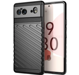 thunder Case Lankstus šarvuotas Dėklas, Skirtas google Pixel 6, Juodas