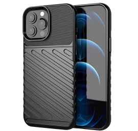 thunder Case Lankstus šarvuotas Dėklas, Skirtas iphone 13 Pro Max, Juodas