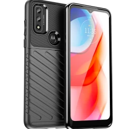 thunder Case Lankstus šarvuotas Dėklas, Skirtas motorola Moto G Play 2022, Juodas