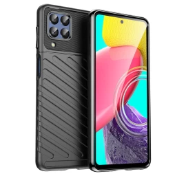 thunder Case Lankstus šarvuotas Dėklas, Skirtas samsung Galaxy M53 5g, Juodas