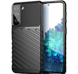Thunder Case Samsung Galaxy S23+ Silikoninis šarvuotas Dėklas Juodas