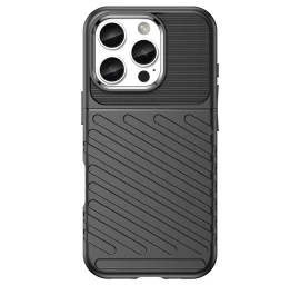 thunder Case Silikoninis Dėklas iphone 16 Pro - Juodas
