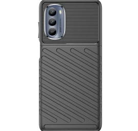 thunder Case Silikoninis šarvuotas Dangtelis, Skirtas motorola Moto G62 5g, Juodas