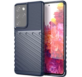 thunder Case Silikoninis šarvuotas Dėklas samsung Galaxy S23 Ultra Blue