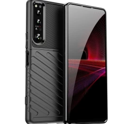 Thunder Case Sony Xperia 5 Iv Silikoninis šarvuotas Dėklas, Juodas