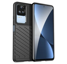 Thunder Case Xiaomi Poco F4 5g Silikoninis šarvuotas Dėklas Juodas