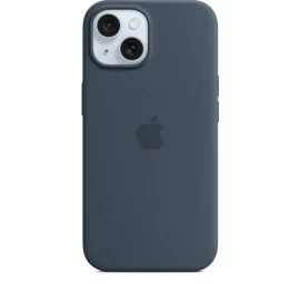 Tikras Silikoninis Dėklas Iphone 15 Apple Silicone Case Storm Blue