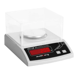 Tikslios Laboratorinės Svarstyklės Su Stikliniu Dangteliu Ir Led Ekranu 200g / 0,001g