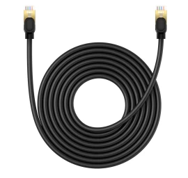 Tinklo Kabelis Lan Rj45 Ethernet High Speed Cat.8 40gbps 8m Juodas