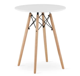 Todi Apvalus 60 Cm Stalas - Baltas