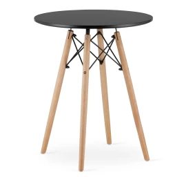 Todi Apvalus 60 Cm Stalas - Juodas