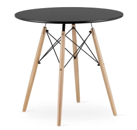 Todi Apvalus 80 Cm Stalas - Juodas