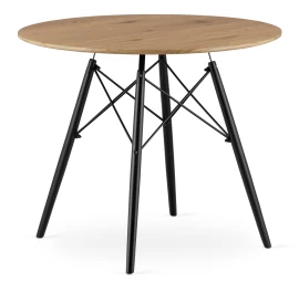 Todi Stalas Apvalus 90 Cm - ąžuolas