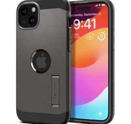 Tough Armor Magsafe Dėklas Su Stovu Iphone 15 Plus Metallic Grey