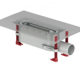 Trapas Aco ShowerDrain S+ vandens aukštis sifone 30 mm, horizontalus pajungimas, montavimo aukštis 70-160 mm 90105121