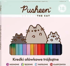 Trikampiai Pieštukai 18 Spalvų Pusheen The Cat