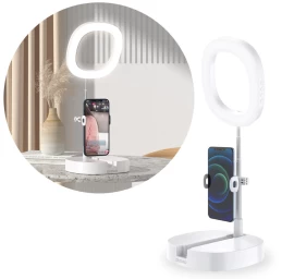 Trikojis + Led žiedinės Blykstės Rinkinys youtube Vaizdo įrašams Tiktok Balta