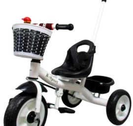 Triratukas T8 Baltas Su Rankena Eva Ratai Pusher