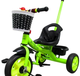 Triratukas T8 žalias Su Rankena Eva Ratai Pusher