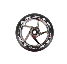 Triukinio paspirtuko ratukas Monkey 5-spoke black on chrome 120mm