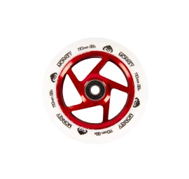 Triukinio paspirtuko ratukas Monkey 5-spoke white on red 110mm