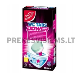 Tualeto valymo tabletės Gut &amp; Günstig WC Tabs Power, 16vnt