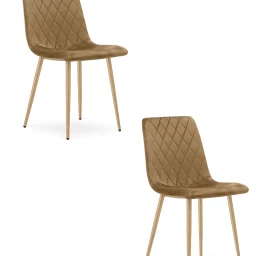 turin Kėdė - Rudas Aksomas / Medžio Spalvos Kojos X 2