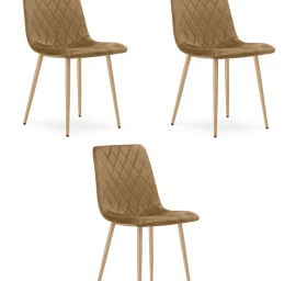 turin Kėdė - Rudas Aksomas / Medžio Spalvos Kojos X 3