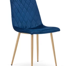 Turin Kėdė - Tamsiai Mėlynas Aksomas / Medžio Spalvos Kojos X 1