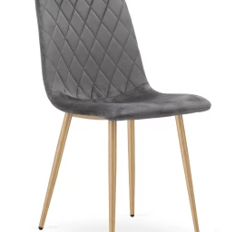 turin Kėdė - Tamsiai Pilkas Aksomas / Medžio Spalvos Kojos X 1