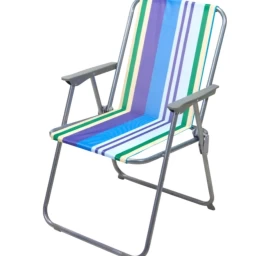 Turistinė Kėdė Su Porankiais Sulankstoma Mėlynos Spalvos Juostelėmis Redcliffs