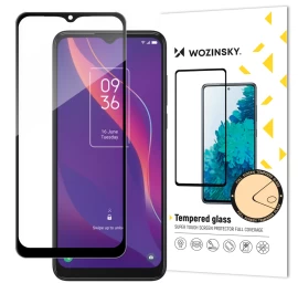 Tvirtas 9h Viso Ekrano Grūdintas Stiklas Tcl 306 Su case Friendly Rėmeliu, Juodas