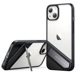 Tvirtas Dėklas Su Geliniu Rėmeliu Ir Stovu Iphone 13, Juodas