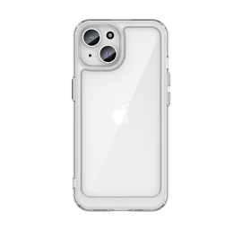 Tvirtas Dėklas Su Lanksčiu Rėmeliu Iphone 15 Plus Outer Space - Skaidrus