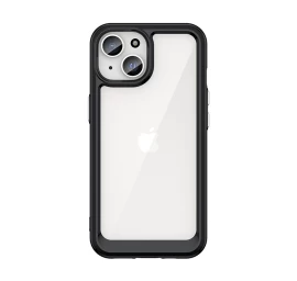 Tvirtas outer Space Dėklas Su Lanksčiu Rėmeliu Iphone 15 - Juodas