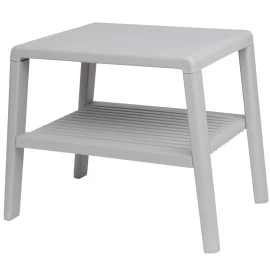 Tvirtas Sodo Terasos Kavos Staliukas Su Lentyna - Grey