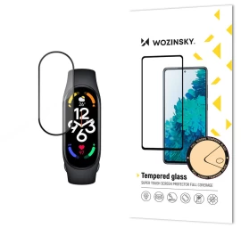 Tvirtas Viso Ekrano Grūdintas Stiklas Su Rėmeliu, Skirtas xiaomi Mi Band 8 Full Glue, Juodas