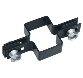 Tvoros stulpo apkabos komplektas STANDART 8770 cinkuotas, 6x4 cm antracito sp.