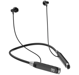 U5 Max bluetooth Belaidės Ausinės Su Juosta Ant Kaklo - Juodos Spalvos