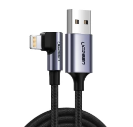Ugreen Kampinis Usb - Lightning Mfi 1 M 2.4a Juodas Kabelis (60521)