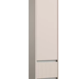 Ūkinė spintelė Raguvos Baldai Urban su vienom durelėm, dviem stalčiukais, aliuminio profiliu, pilkas kašmyras, 35 cm, 203521206