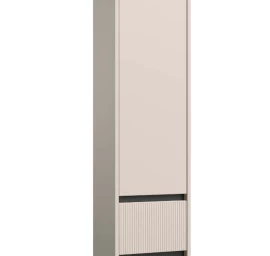 Ūkinė spintelė Raguvos Baldai Urban su vienom durelėm, dviem stalčiukais, juodo aliuminio profiliu, pilkas kašmyras, 35 cm, 203521106